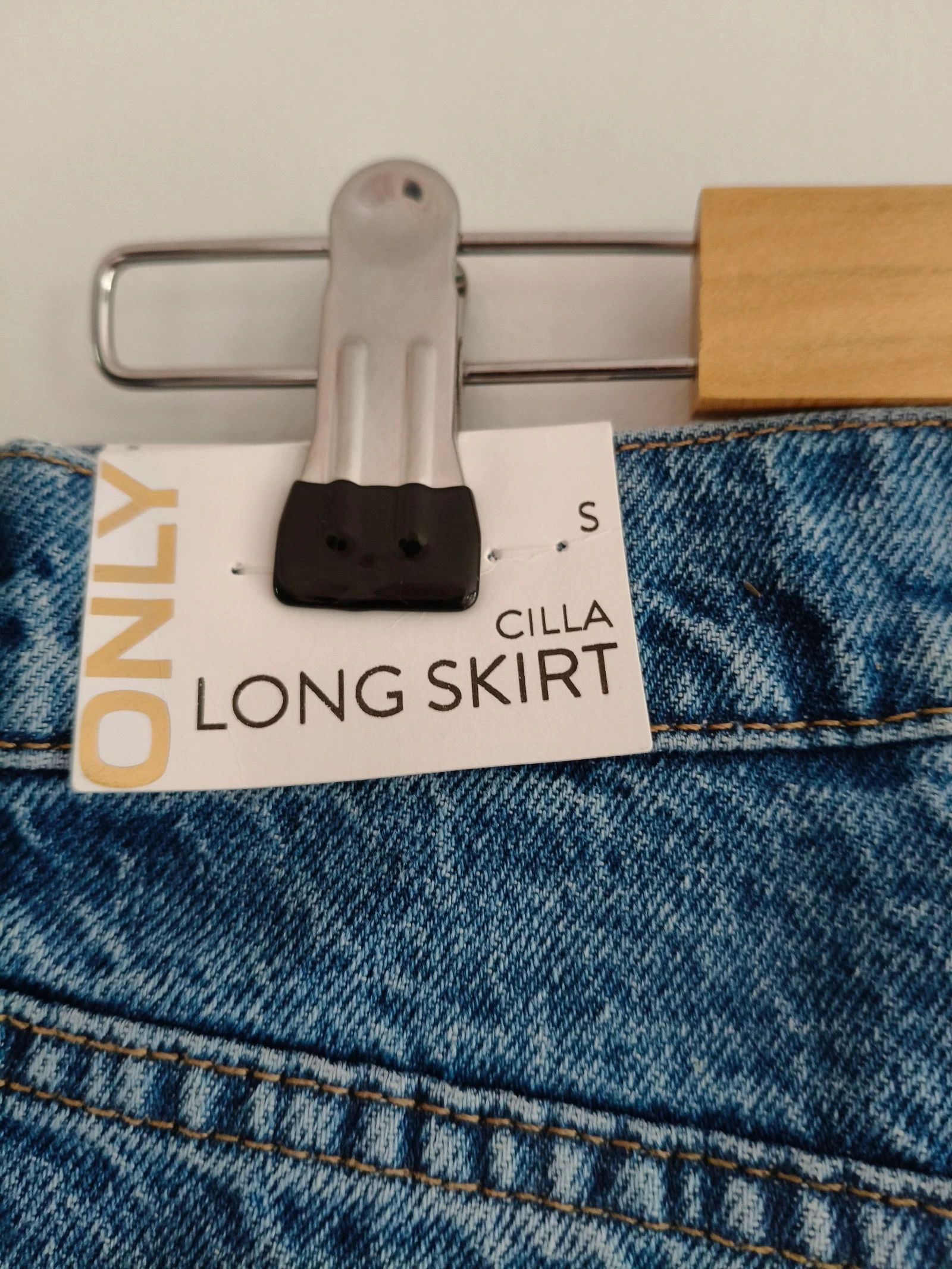 only saia jeans com fenda tamanho S – photo 3